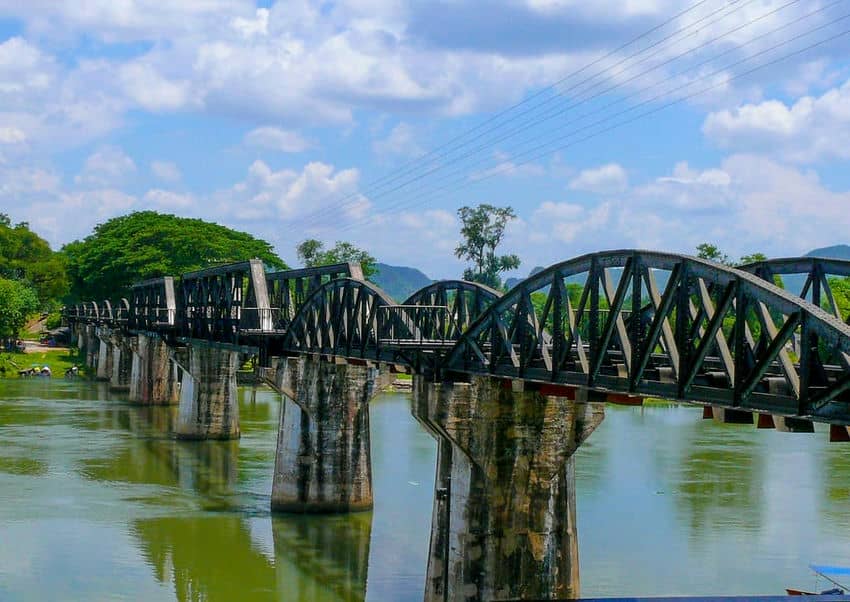 Le pont de la rivière Kwai en Thaïlande