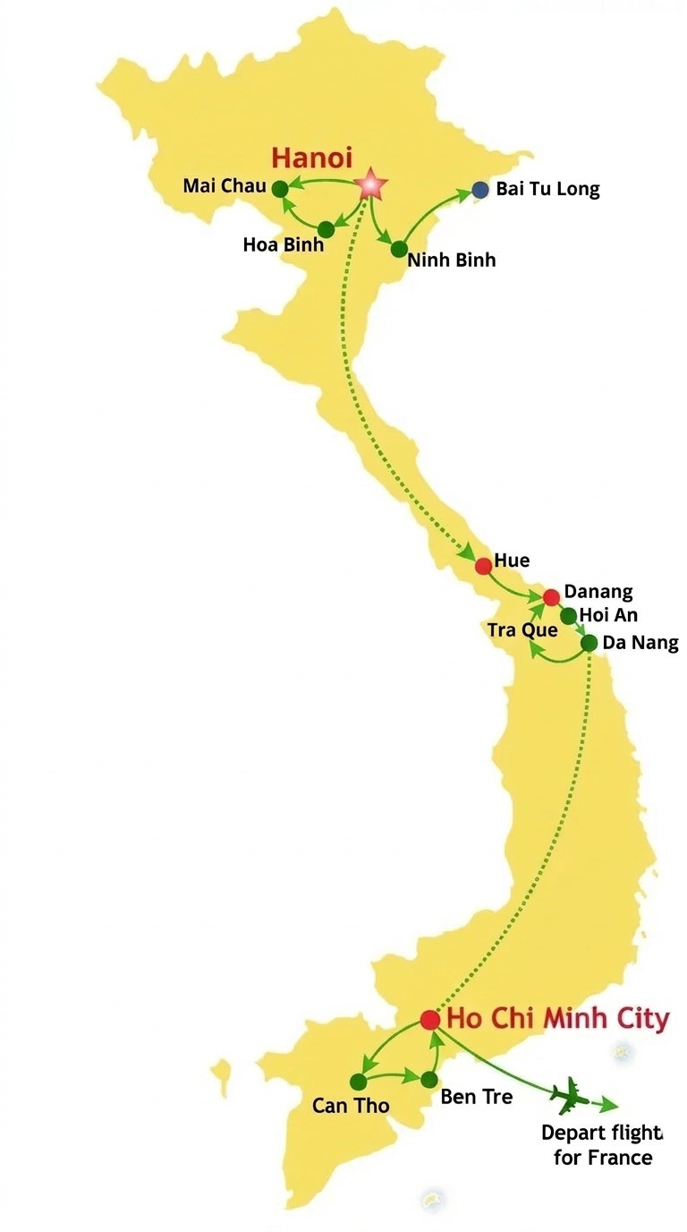 Vietnam du Nord au Sud 12 jours