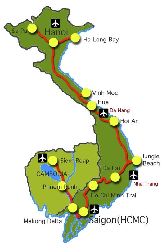 Carte visite Vietnam