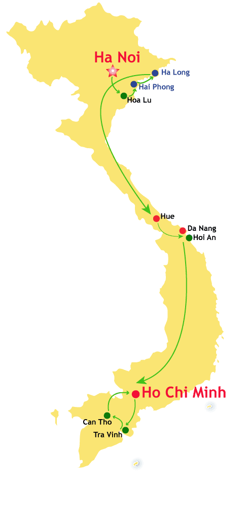 Carte-du-circuit-Vietnam-12-jours
